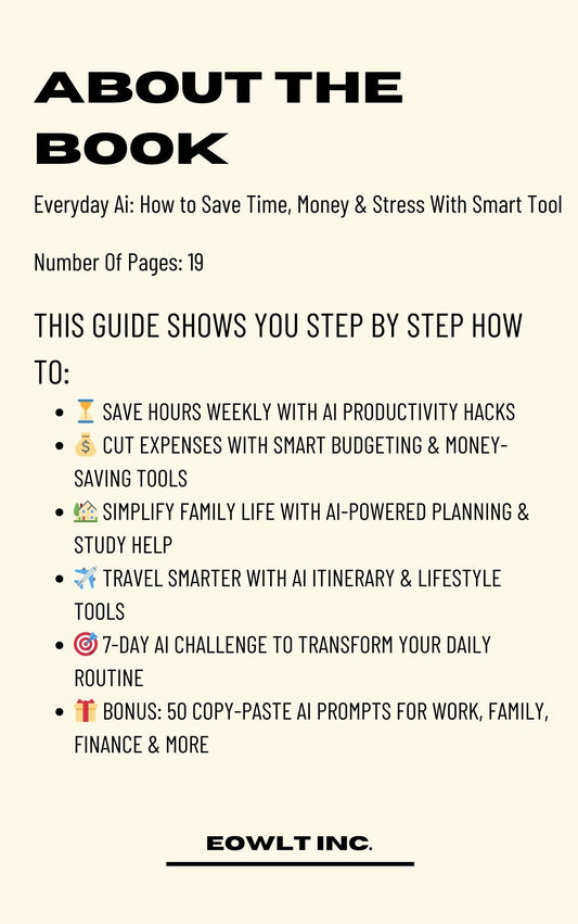 Everyday Ai: How to Save Time, Money & Stress With Smart Tools