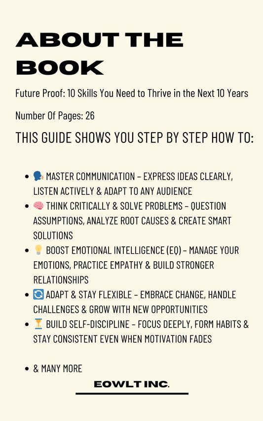 Future Proof : The 10 Skills You Need to Thrive in the Next 10 Years